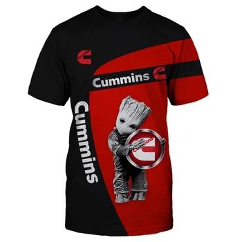 CUMMINS-2020 Juokingas vasaros marškinėliai vyrams 3D spausdinimo marškinėliai Vyrams, Moterims Vasaros Mados Trumpas rankovės Harajuku Streatwea Marškinėlius viršūnės