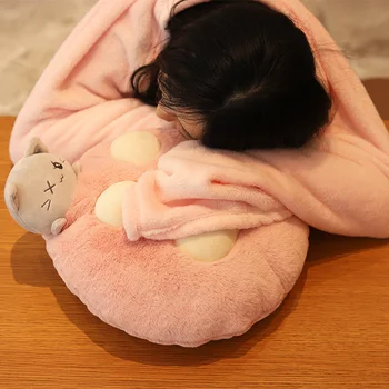 Candice guo pliušinis žaislas įdaryti lėlės katės letena minkšta pagalvėlė šilta pagalvėlė su antklode office poilsio miega miegą istorija dovana 1pc