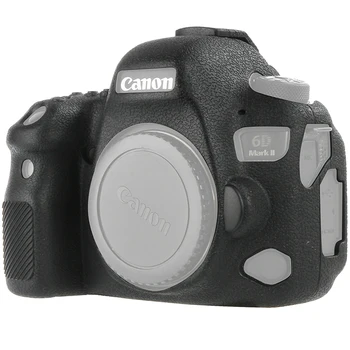 Canon 6D2 Silikono Kameros Apsaugos Atveju Canon 6D, MARK II 6DII 6D2 Litchi Tekstūros neslidus Kameros Dangtelio Raštas