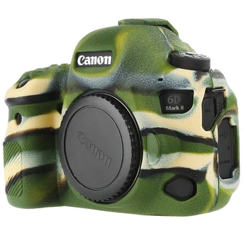 Canon 6D2 Silikono Kameros Apsaugos Atveju Canon 6D, MARK II 6DII 6D2 Litchi Tekstūros neslidus Kameros Dangtelio Raštas