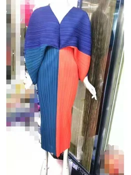 Changpleat 2021 Naują Pavasario Moterų Suknelės, Miyak Plisuotos Mados Spalvų atitikimo Prarasti Didelio Dydžio Moteriška Šalis Suknelė Banga