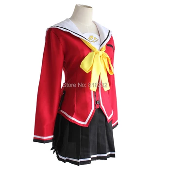Charlotte Tomori Nao Sailor Kostiumas Mokyklos Vienodos Viršūnes Sijonas Apranga Anime Cosplay Kostiumai