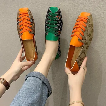 Corporis 2020 karšto pardavimas naujų butų batus moteris kvadratinių kojų seklių ponios batai maišyti spalvas butas su moterų bateliai 35-40 dydis