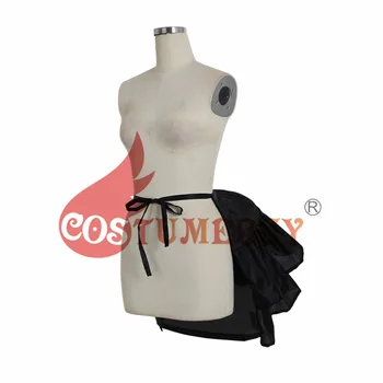 Costumebuy Moterų Rokoko Stiliaus Suknelė Viktorijos Pilietinio Karo Promenadzie Suknelė Cosplay Mergina Krinolīns Raukčio Šurmulio Gothic Black Underskirt