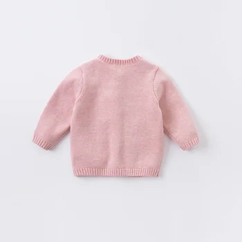 DBM14397-1 dave bella rudenį kūdikiams, kūdikių mergaičių mados animacinių filmų triušis cardigan vaikams, vaikiška kailio vaikams mielas megztas megztinis