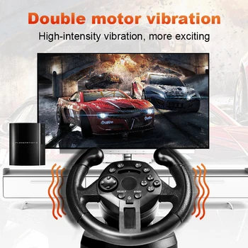 DUOMENŲ VARLĖ Lenktynių Vairas PS3 Žaidimų Vairas PC Vibracijos Požiūris, Nuotolinio valdymo pultelis Ratų Vairuoti PC