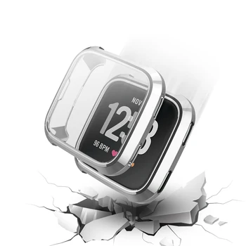 Dangtelis fitbit versa/Versa 2/Versa lite dirželis atveju screen protector smart watch Priedai ultra-plonas apsauginis rėmelis bamperio