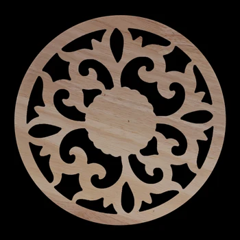 Dekoratyviniai Antikos Gamtos Tekinto Medžio Figūrėlės Medienos Decal Medienos Aplikacijos Kaulo Didelis Ilgas Ovalo Formos Medinis Langas, Baldai, Spintos