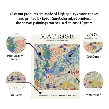 Derliaus Henri Matisse ' Retro Plakatai Ir Spausdina Abstraktus Peizažas Sienos Meno Tapybos Drobės Nuotraukų Kambarį Namų Dekoro