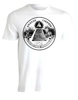 Derliaus Illuminati Darbas Yra Niekada Visiškai All-Seeing Eye Įdomus Mens Marškinėlius Tee Viršų