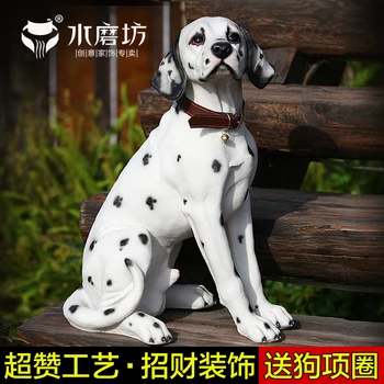 Derva kūrybos Dalmatijos šuo statula derliaus Modeliavimas šuo namų dekoro amatų kambario, apdailos, sodo derva gyvūnų figūrėlės dovanos