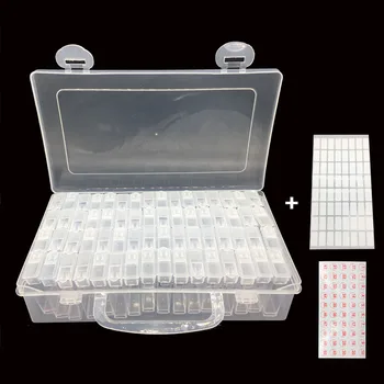 Diamond Tapyba Priedai, Dėžutė Diamant Siuvinėjimo Mozaikos Įrankiai Skaidraus Plastiko Gręžimo Granulių Laikymo Dėžutė Išvengti Praleisti Gręžimo