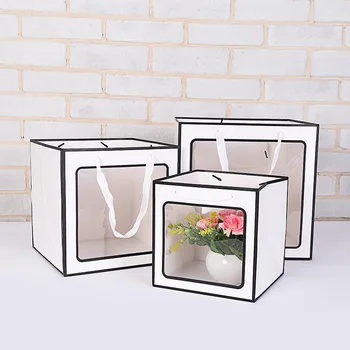 Didelis dovanų maišelis gėlės vestuvių skaidrus popierinį maišelį saldainių pakuotę dovanų dėžutėje коробка упаковка подарочная Коробка для подарков