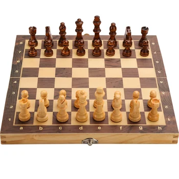Didelės Magnetinės Medinės Sulankstomos Šachmatų Rinkinį Veltiniai Žaidimo Lentos 39cm*39cm Interjero Saugojimo Suaugusiems, Vaikams, Dovanų Šeimos Žaidimas Šachmatų Lenta