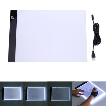 Didmeninė 33.5 cm, A4 Skaitmeninės piešimo, grafikos tablet LED šviesos lauke tapyba, kopiją raštu lentelė tris lygio be tamsos veiksmus
