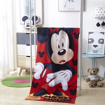 Disney Mickey Mouse Vaikų, vonios rankšluostį medvilnės animacinių filmų Užšaldyti Elsa žmogus-Voras Sofija Vaikai, Berniukas ir mergaitė, didelis Minkštas paplūdimio rankšluostis 70x140
