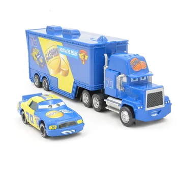Disney Pixar Automobilių 2vnt Žaibas Mcqueen Nr. 70 Mack Sunkvežimių & Dacer 1:55 Diecast Metalo Lydinio Ir Plastiko Modle Automobilių Vaikas Žaislai, Dovanos
