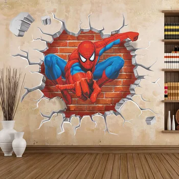 Disnry žmogus-Voras Užšaldyti 3D Animaciją Minnie Sienų Lipdukai Mickey PVC Vaikų Kambarys 