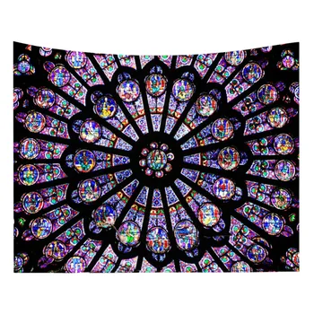 Drop Laivyba Notre Dame Katedra Paryžiuje Pietų Pakilo Langas Gobelenas Poliesterio Spausdinami Sienos Kabo Dekoro Meno