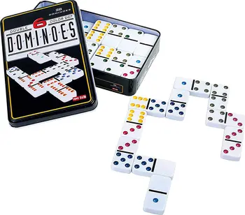 Du Kartus Domino 6. 28pc Dot Domino taktinis žaidimas-stalo žaidimas (taktinis žaidimas, vaikams ir suaugusiems)