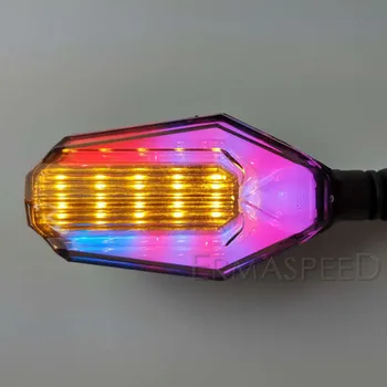 Dviejų Spalvų Motociklo Posūkio Signalai, Įspėjamieji Žibintai LED Lempos Rodikliai Rodiklis Honda dax cbr 954 rr vt750 shadow Priedai