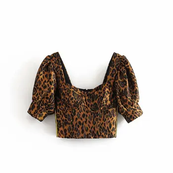 Dviejų dalių rinkinys moterims Forlove karštą vasaros leopard pasėlių viršų plonas, lengvas, tinka zip mini sijonas moterų kostiumas rinkiniai