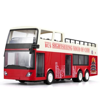Dvigubo E E640 1:18 Modeliavimas Nuotolinio Valdymo Dvigubo sluoksnio Autobusų Realistiškas Garso ir Šviesos RC Miesto Autobusas Automobilio Žaislai