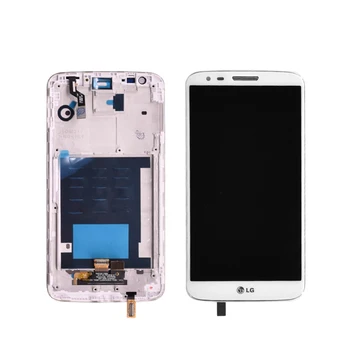 Dėl LG G2 D802 LCD Ekranas Touch screen + skaitmeninis keitiklis komplektuojami su rėmo Juodos ir baltos spalvos lcd nemokamas pristatymas