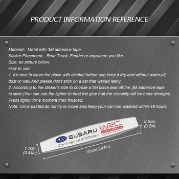 Dėl Subaru Forester STI XV Impreza WRX Impreza Palikimas BRZ Automobilio Pusėje Lipdukas, Decal Emblema Sparnas Patvarus Stiliaus Auto Priedai