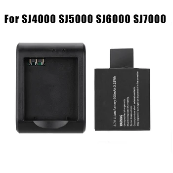 EKEN Baterija (PG1050 Baterijos ) + Dual USB Įkroviklio SJCAM SJ4000 sj8000 sj9000 H9 H9R H8 H8R H8PRO SOOCOO C30 Sporto Fotoaparatas