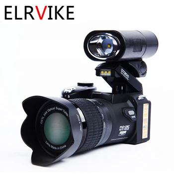 ELRVIKE 2021 Skaitmeninis Fotoaparatas HD POLO D7200 33Million Taškų Automatinio Fokusavimo Profesionalus SLR Vaizdo Kamera 24X Optinis Priartinimas Tris Objektyvas