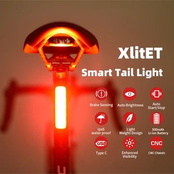 ENFITNIX XlitET Cubelite2 Xlite100 Dviračių Stabdžių Galinis Žibintas Dviračių Smart Jutikliai, užpakalinis žibintas MTB Kelių Dviratį nuo balnelio iškyšos Saugos Lempos