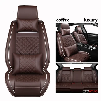 ETOATUO Universalus odinis Automobilių Sėdynės padengti Audi visi modeliai a3 8v a4 b6, b9, b8-c7 audi q5 a5 a6 c6 q7 q3 automobilio stilius auto Pagalvėlė automobilį