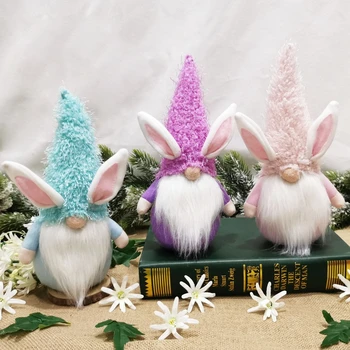 Easter Bunny Gnome Elf Beveidis Lėlės Linksmų Velykų Dekoracija Namuose Vaikai Dovanų Velykų Katytė Nykštukė Lėlės Dekoro Šalies Prekių