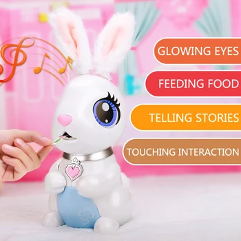 Elektroninių Triušis Robotas Žaislai Vaikams Interaktyvus Apsimesti, Maisto Valgyti Muzikos Pasakotojas Juokinga Kūdikis Švietimo Žaislai, Dovanos