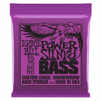 Ernie Ball 2831 Slinky Turas Žaizdos, Power Bass Gitaros Stygos 055-110