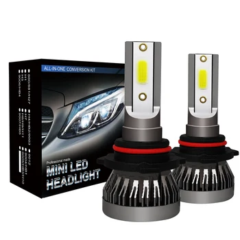 Essgoo 2VNT H4 H7, LED Automobilių Žibintai Mini Lempa 36W 6000K 8000LM priekinių Žibintų Komplektas Rūko Lemputės 12V LED Lempos