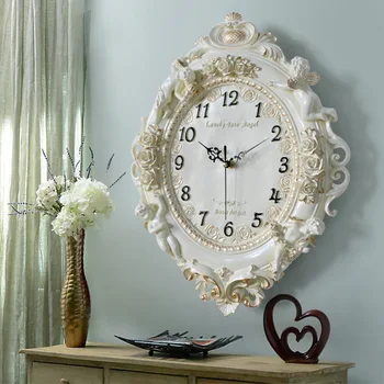 Europos Stiliaus Sieninis Laikrodis Kambarį Kūrybos Laikrodis Dervos Apdailos Kvarcinis Laikrodis Namų Miegamajame Išjungti laikrodžiai