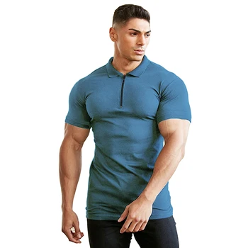 Europos ir Amerikos nauji verslo laisvalaikio vyriški marškinėliai kieto spalvų V-kaklo, patogus, kvėpuojantis slim-fit marškinėliai T-shirt