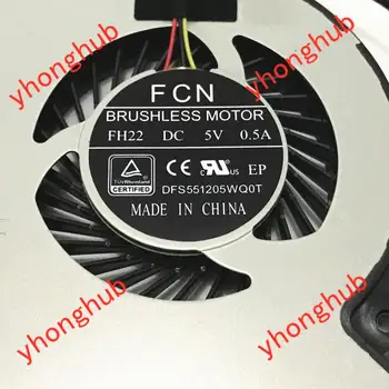 FCN DFS551205WQ0T FH22 Machenike F57 DC 5V 0.50 Serverio Nešiojamojo kompiuterio Aušinimo Ventiliatorius