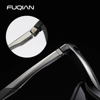 FUQIAN Prekės Dizaineris TR90 Aikštėje Poliarizuoti Akiniai nuo saulės Vyrams Ultra Light Saulės Akiniai Vyrų Derliaus Vairavimo Akiniai