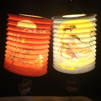 Festivalis Žibintų Šalies Prekių Rudens Vidurio Šventė žibintai nešiojamų vaikams žaislų, animacinių filmų popierius žibintai lanterne parduoti 12 vienetų/set