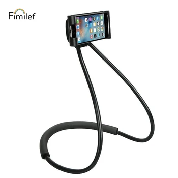 Fimilef Tingus Kaklo Telefono Laikiklio Stovas Universalus iPhone Mobilųjį Telefoną Desk Mount Bracket 