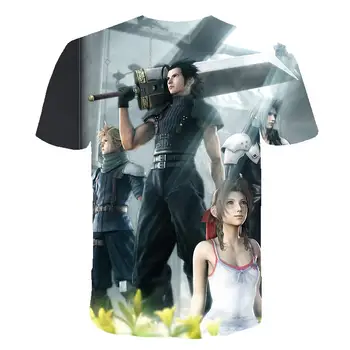 Final Fantasy T-shirts 3D Spausdinimo Vyrų, Moterų Atsitiktinis Streetwear Harajuku Hip-Hop Anime Filmas, Video Žaidimas, Trišakiai Topai Marškinėliai, S-6XL