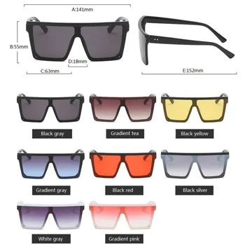 Flat Top Negabaritinių Akiniai nuo saulės Moterims Taškus Atspalvių Saulės akiniai Moterų 2020 M. Prabangos Prekės Senovinių Kvadratinių Sunglass UV400 Veidrodis
