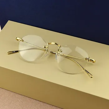 Frameless akinius rėmo titano Ultralight moterų rėmo laipsnį akiniai skaidrūs kompiuteriu, akiniai, akinių rėmeliai vyrams