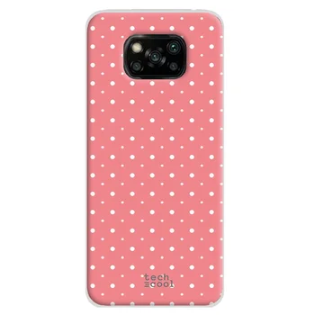 FunnyTech®Atveju Xiaomi Poco X3 l atveju pink polka dot fone