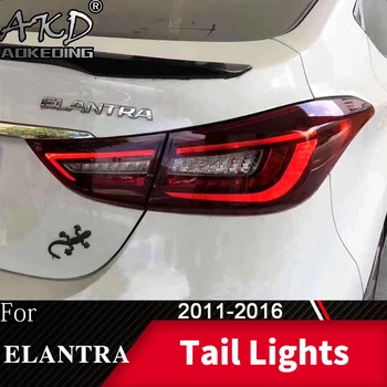 Galinio Žibinto Automobilio Hyundai Elantra 2011-2016 Elantra LED galinius Žibintus Rūko Žibintai dieninės Šviesos DRL Tuning, Automobilių Priedai