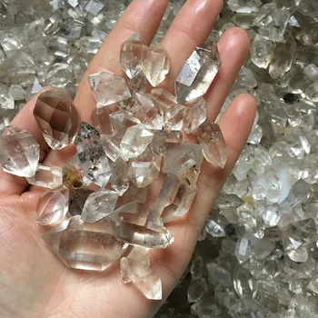 Gamtos Herkimer Diamond Kvarco Kristalo Dvigubo Taško Mineralinių Egzempliorių wicca Gydymo Gydymo Reiki Akmens Skiltyje Taško Spinduliuotės