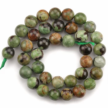 Gamtos Originali Green Opal Akmens Karoliukai Apvalūs Prarasti Tarpiklis Granulių Papuošalai Priėmimo 